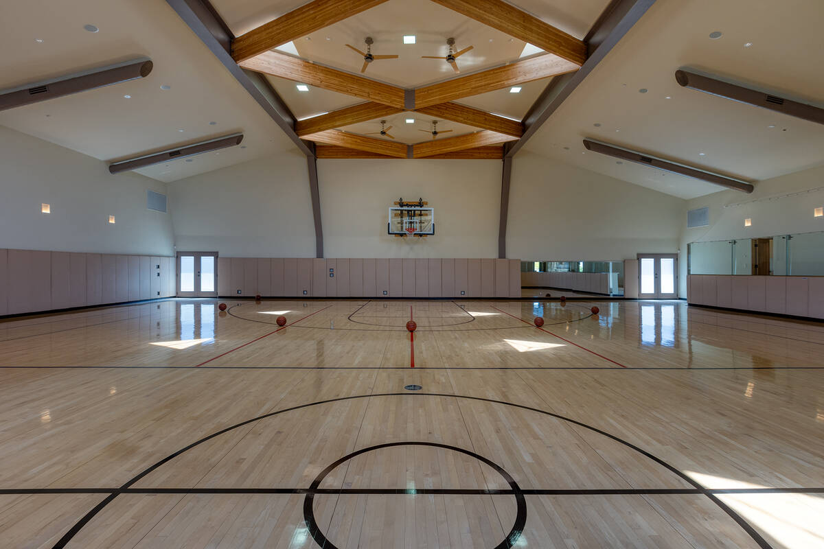 The home features an indoor basketball court. (Synergy Sotheby’s International Realty)