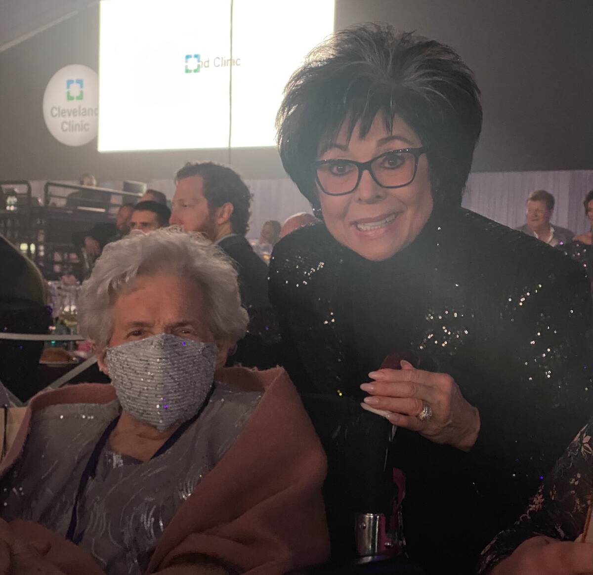Angie Ruvo, Larry Ruvo's 97-year-old mother poses with her niece Lorraine Hunt-Bono at the 25th ...