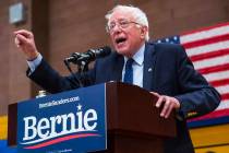 Sen. Bernie Sanders, I-Vt. (Chase Stevens/Las Vegas Review-Journal) @csstevensphoto