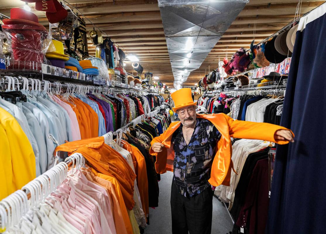 American Costumes owner Martin Howard at his store in Las Vegas on Tuesday, Oct. 19, 2021. (Ben ...