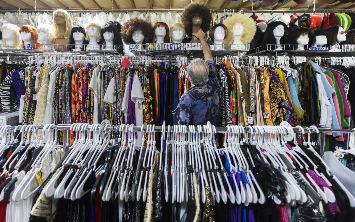 American Costumes owner Martin Howard at his store in Las Vegas on Tuesday, Oct. 19, 2021. (Ben ...