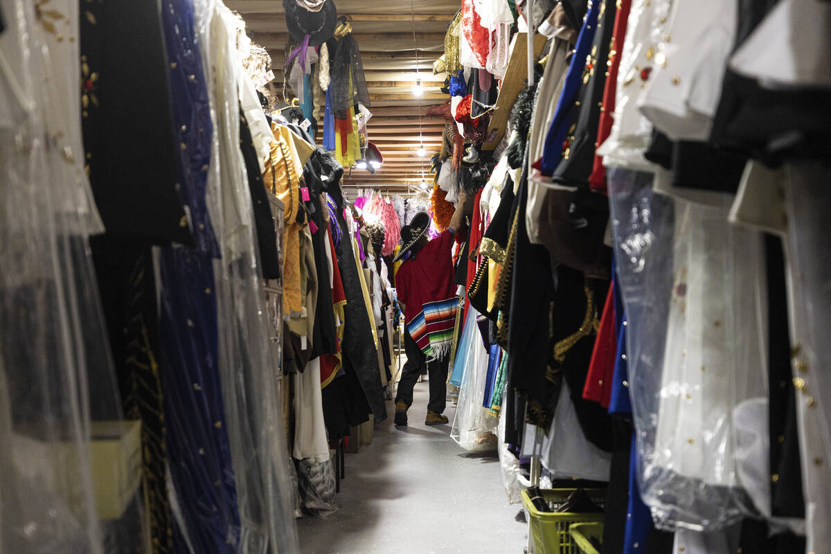 American Costumes owner Martin Howard at his store in Las Vegas on Tuesday, Oct. 19, 2021. (Ben ...