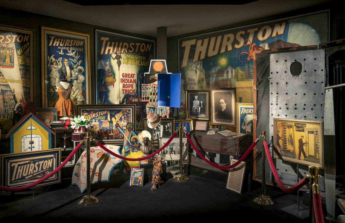 Howard Thurston, a magician who had the largest traveling magic show of his day, has a section ...