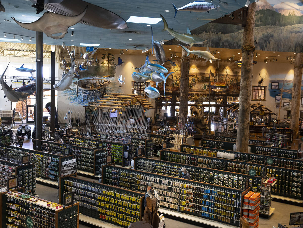 Bass Pro Shop is shown, on Thursday, Oct. 14, 2021, in Las Vegas. The store is hoping to hire ...