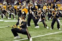 Grambling State's band performs during halftime of their NCAA Bayou Classic NCAA college footba ...