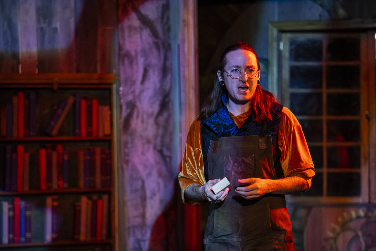 Steffan Scrogan performs during a technical rehearsal for "The Sandman" at Majestic Repertory T ...
