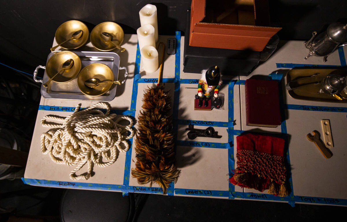 Props backstage are pictured during a technical rehearsal for Ҕhe SandmanӠat Majest ...