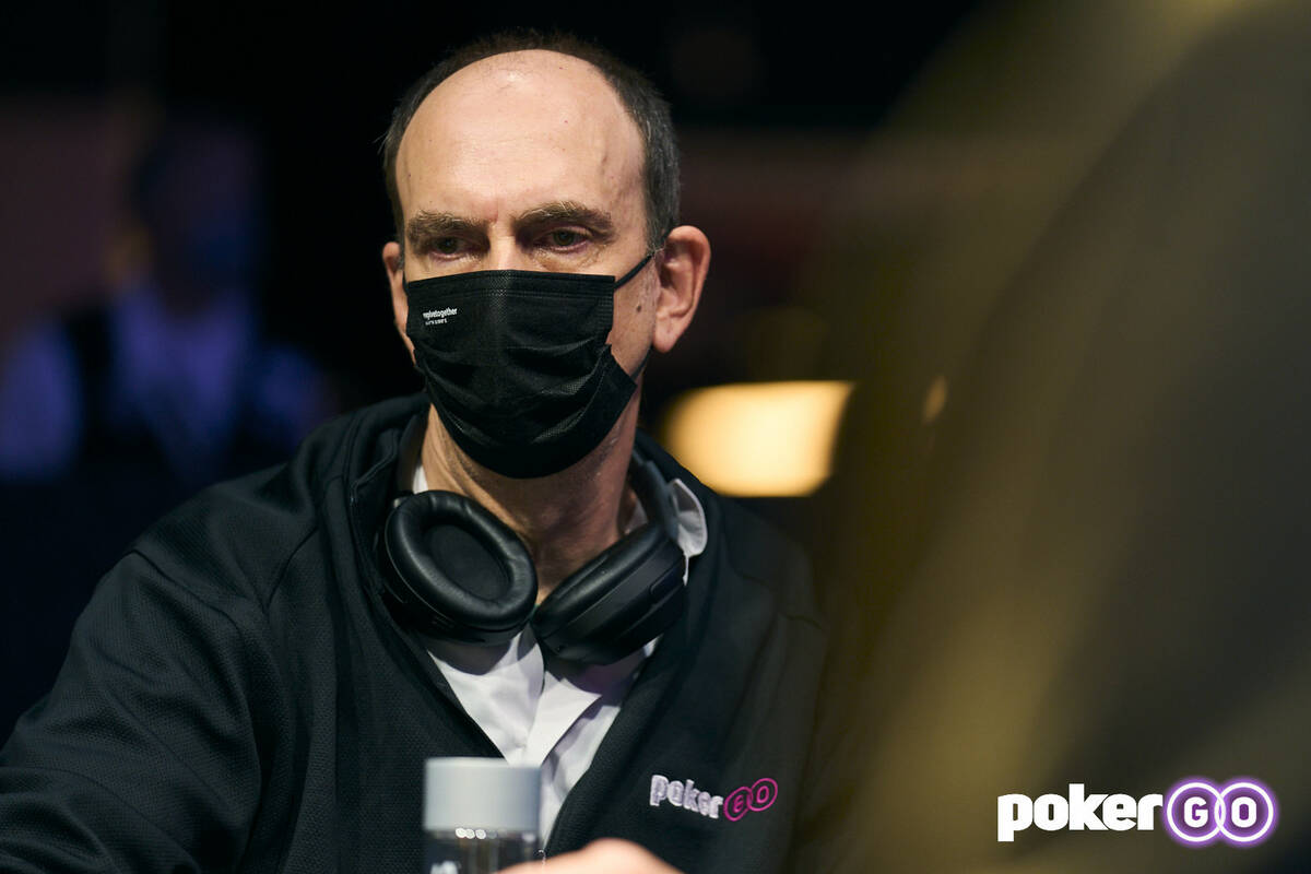 Nine-time World Series of Poker bracelet winner Erik Seidel during earlier rounds of the $50,00 ...