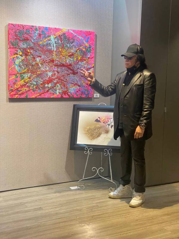 Gene Simmons of Kiss is shown at Animazing Gallery at The Grand Canal Shoppes at The Venetian o ...