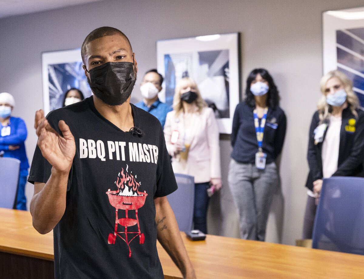 Man burned in 2018 food truck blast returns to UMC to feed staff