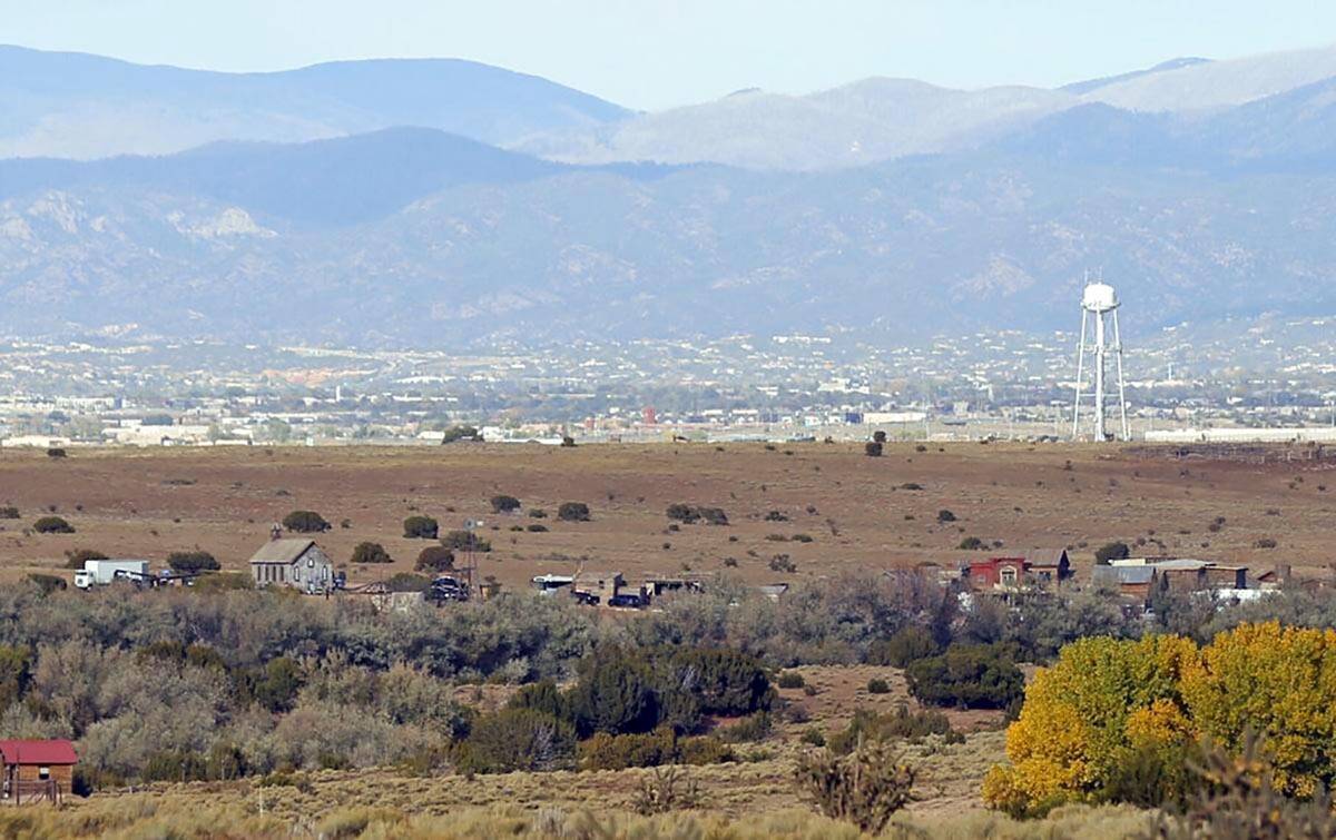 The Santa Fe County Sheriff's Officers respond to the scene of a fatal accidental shooting at a ...