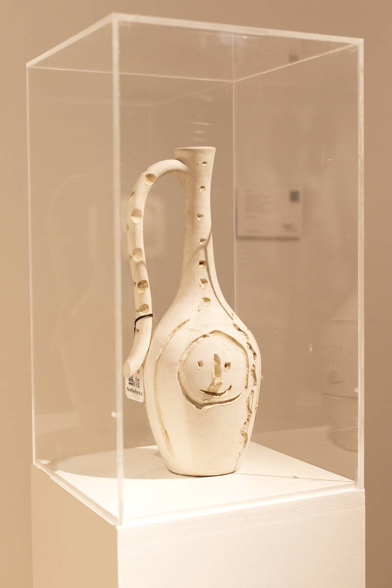 Pablo Picasso's "Aiguiere-Visage" is on display at the Bellagio Gallery of Fine Art on Friday, ...