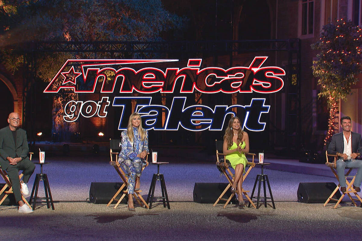 Howie Mandel (from left), Heidi Klum, Sofia Vergara and Simon Cowell of “America’s Got Tale ...