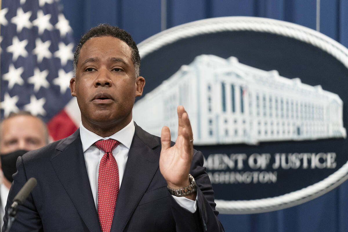 Assistant Attorney General Kenneth Polite Jr. of the Justice Department's Criminal Division spe ...