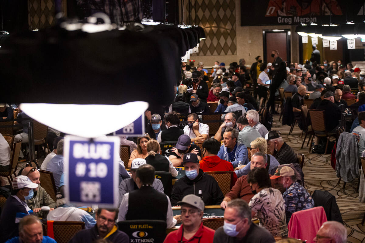 Playeres compete in the seniors no-limit hold'em event at the World Series of Poker at the Rio ...