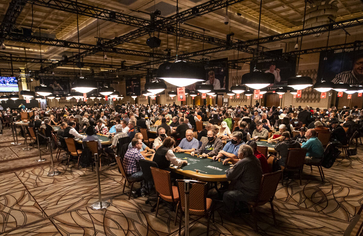 Playeres compete in the seniors no-limit hold'em event at the World Series of Poker at the Rio ...