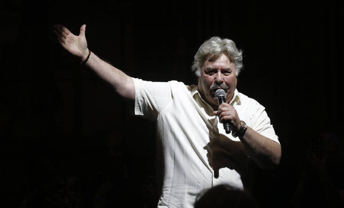 Singer Tony Orlando speaks during the grand opening night of the Bronx Wanderers at the Westgat ...