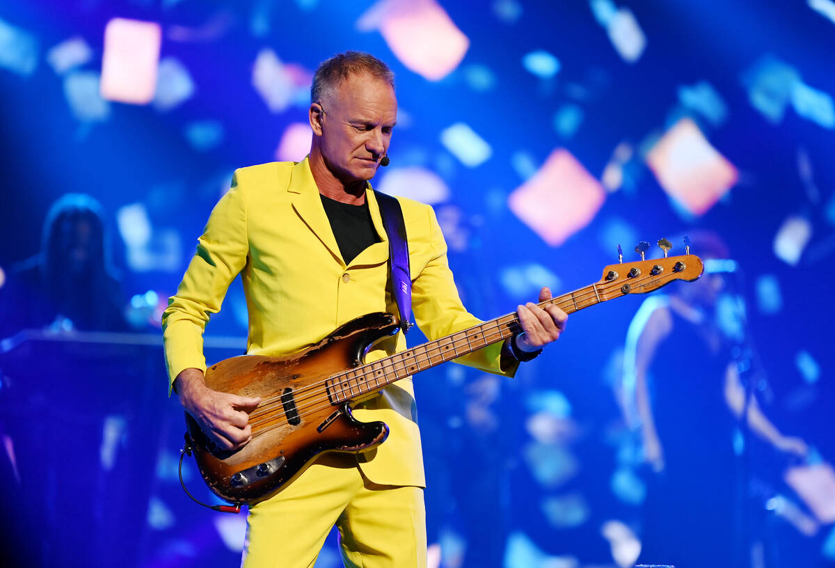 LAS VEGAS, NEVADA - OCTOBER 29: Sting performs during opening night of his residency: "St ...