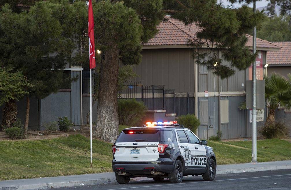 A Metro vehicle is parked on Karen Avenue as they conduct a homicide investigation at the Solai ...