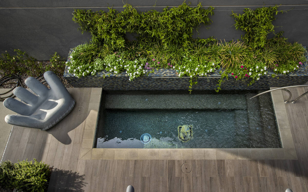 Soaking pool on the deck of Windom Kimsey of TSK Architects who is developing a small mixed-use ...