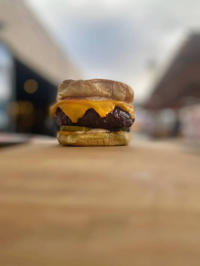 The half-pound burger from SoulBelly BBQ. (SoulBelly BBQ)