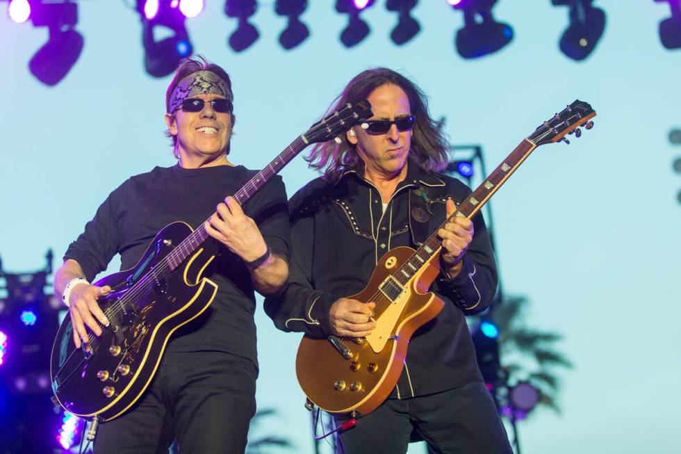 George Thorogood, left, and Jim Suhler of George Thorogood and the Destroyers performs during t ...