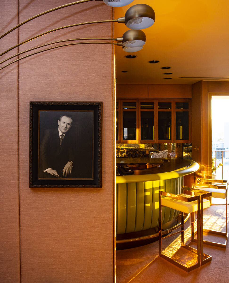 A portrait of Jackie Gaughan is seen in the Jackie Gaughan Suite at the El Cortez in downtown L ...