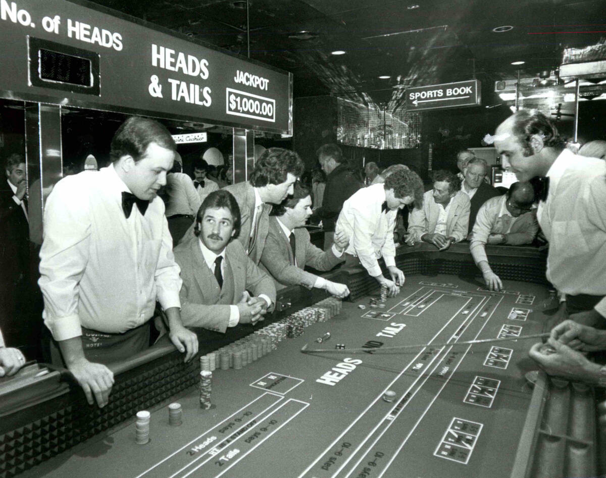 Heads and Tails game at the El Cortez. (Review-Journal file)