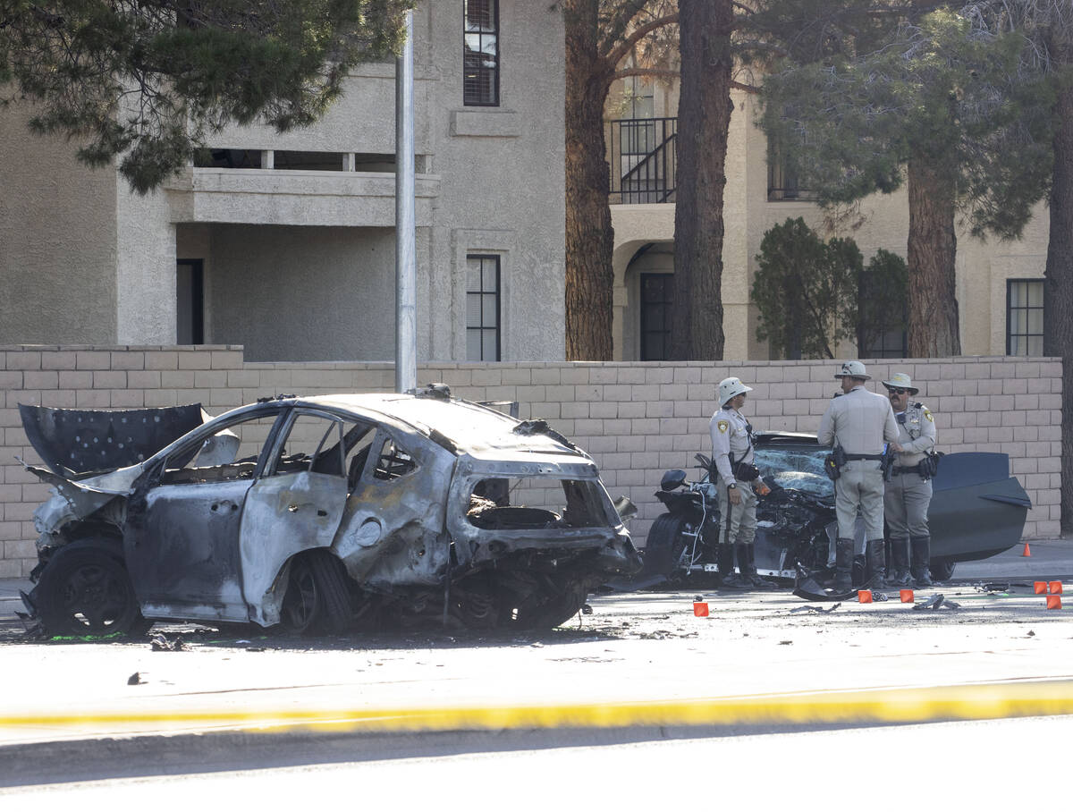 The Las Vegas Metropolitan investigating a fatal crash involving two vehicles at South Rainbow ...