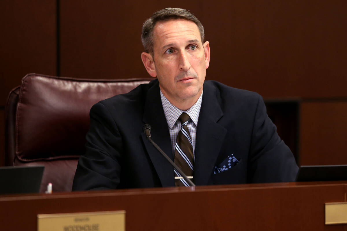 Sen. Scott Hammond, R-Las Vegas, listens to testimony during a Health and Human Services Commit ...