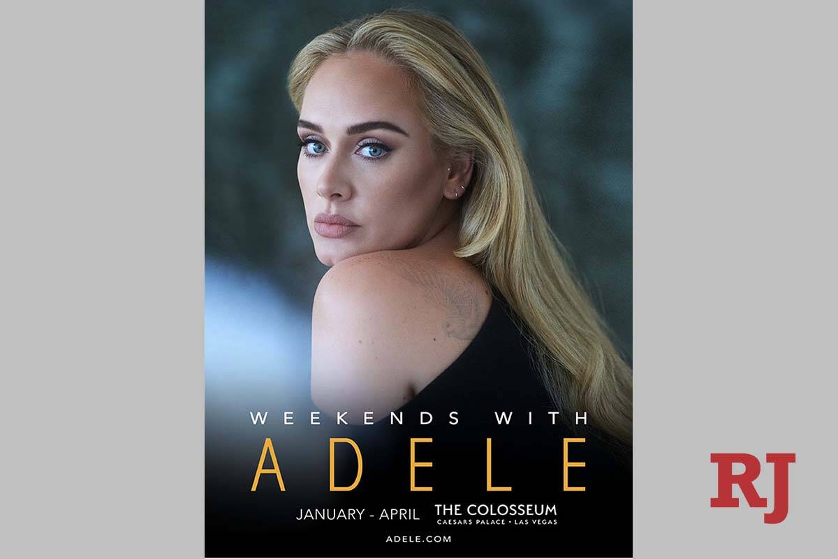 A publicity image for Adele's upcoming residency. (The Publicity Lab)