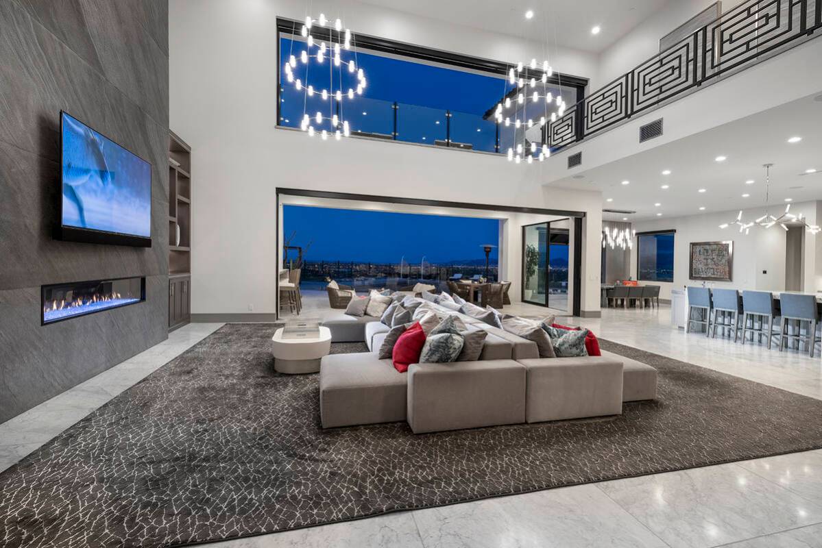 Inside, the home has a modern design. (Las Vegas Sotheby’s International Realty)