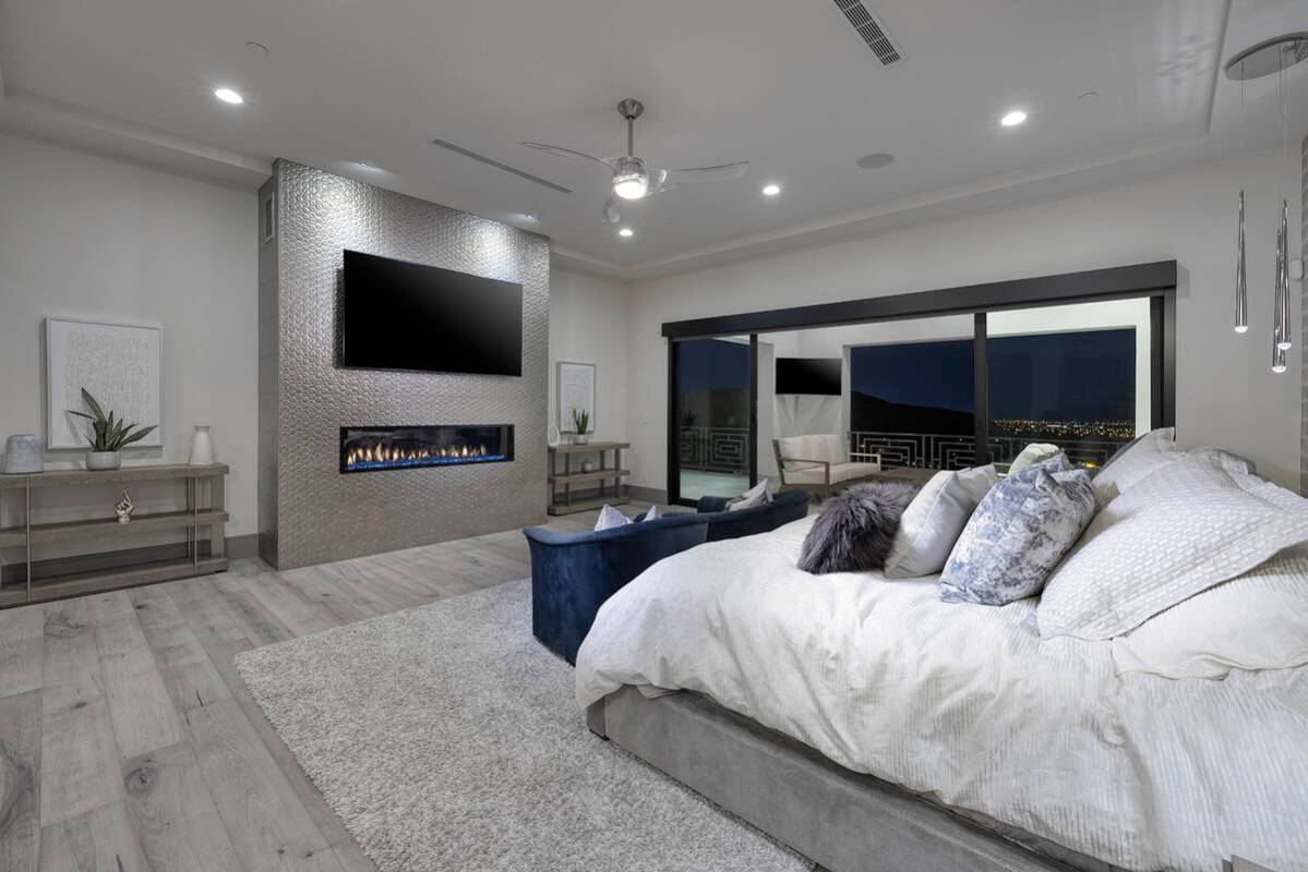 The master bedroom. (Las Vegas Sotheby’s International Realty)