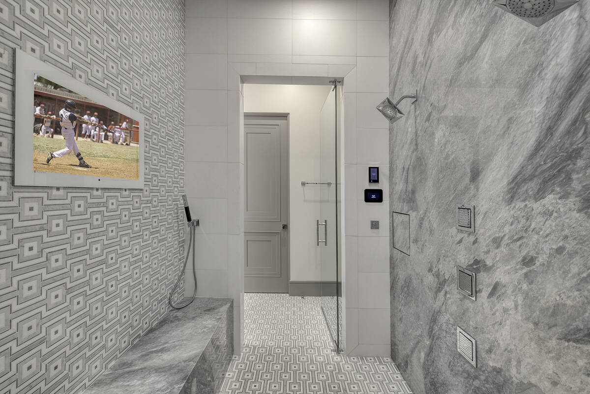 The master shower. (Las Vegas Sotheby’s International Realty)