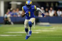 Los Angeles Rams wide receiver DeSean Jackson during the first half of an NFL football game aga ...