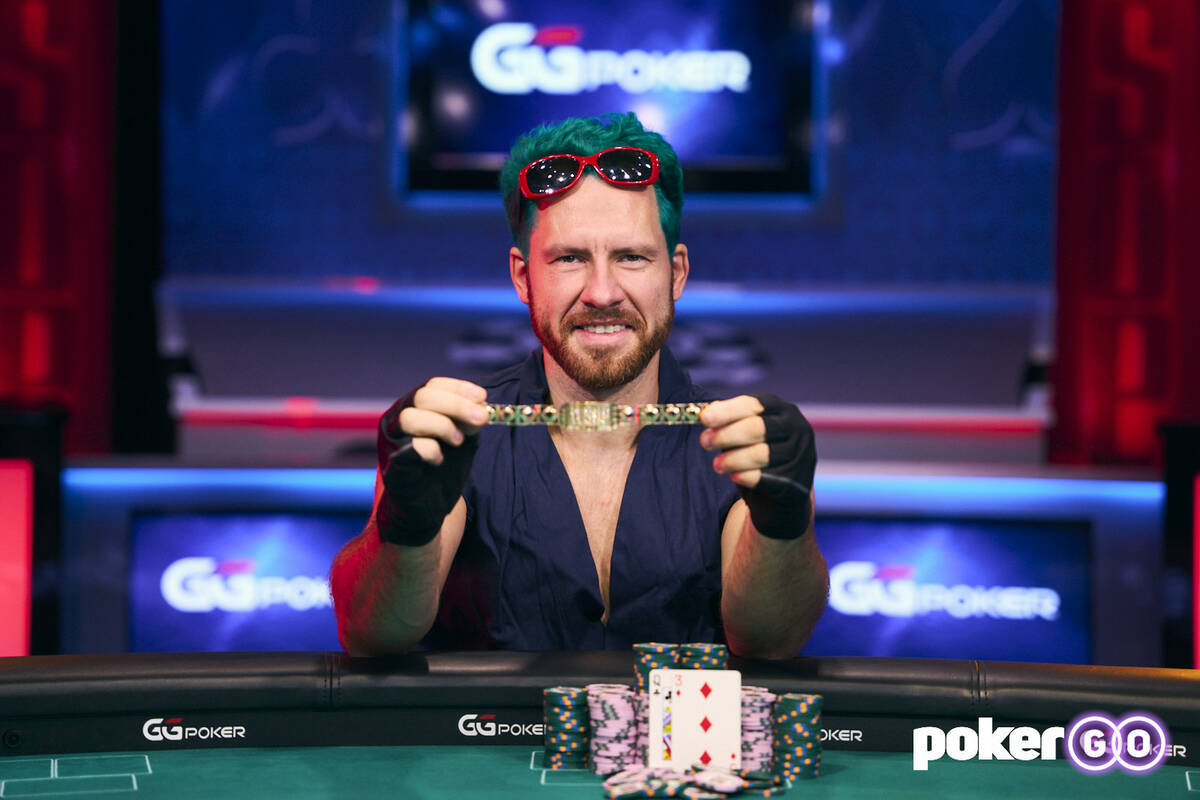 Dan Cates after winning the $50,000 buy-in Poker Players Championship at the World Series of Po ...