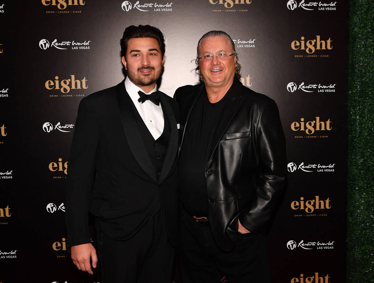 Eight Cigar Lounge partner Giuseppe Bravo and Eight Cigar Lounge partner/ lawyer David Chesnoff ...