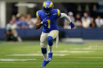 Los Angeles Rams wide receiver DeSean Jackson during the first half of an NFL football game aga ...