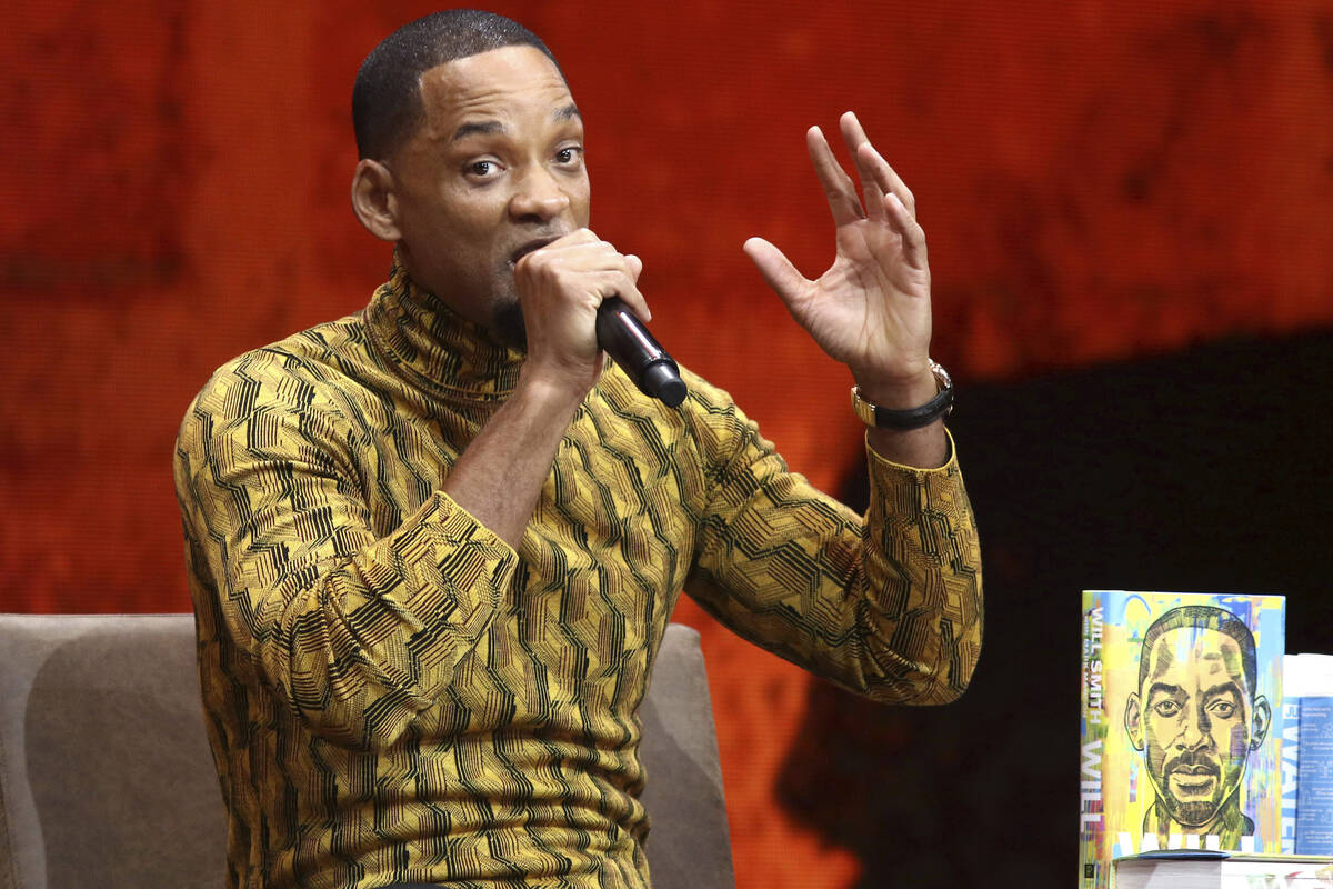 Actor Will Smith discusses his new memoir "Will" at Kings Theatre on Tuesday, Nov. 9, ...