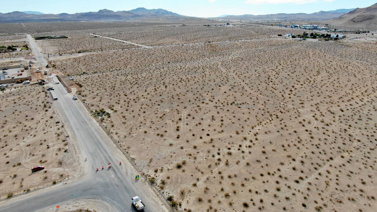 An aerial view of property for a 268-acre project south of the M Resort on Monday on November 8 ...