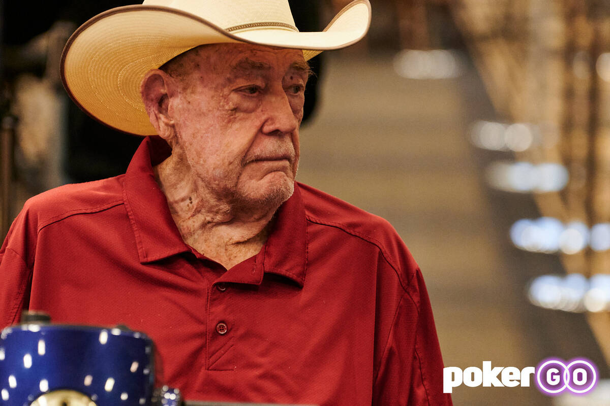 Doyle Brunson on Day 2ABD of the World Series of Poker Main Event on Tuesday, Nov. 9, 2021, at ...
