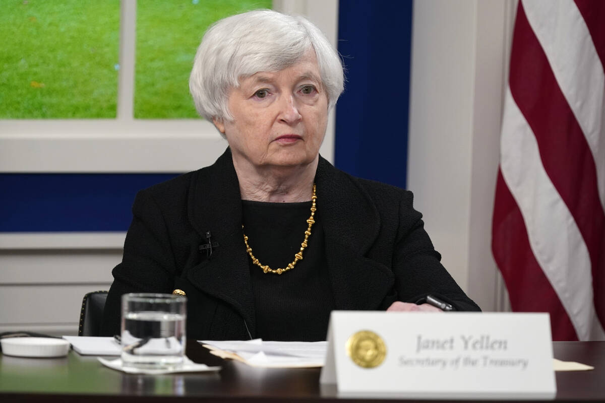 Treasury Secretary Janet Yellen, seen on the White House campus in October 2021 in Washington. ...
