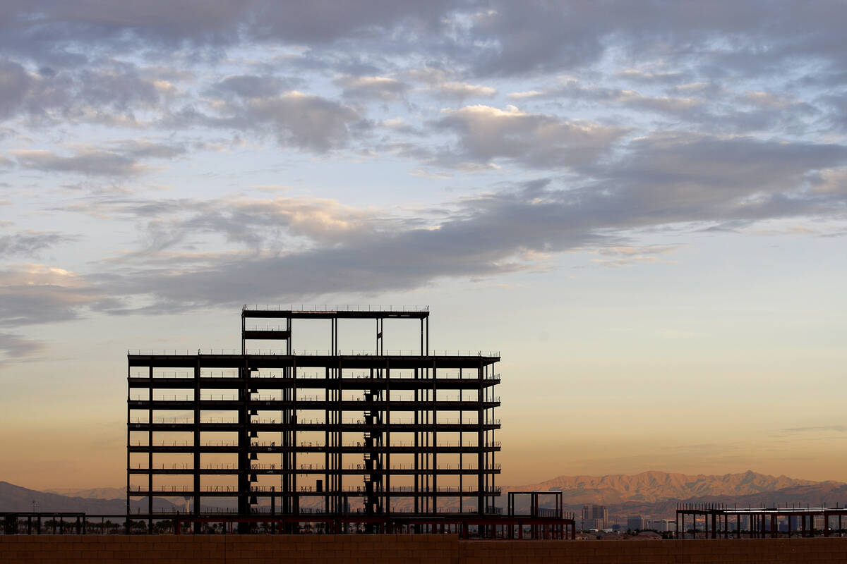 The steel skeleton construction site in downtown Summerlin on Jan. 18, 2011. (Review-Journal file)