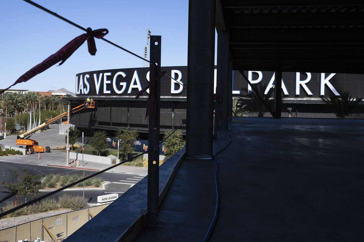 A new office building under construction next to Las Vegas Ballpark in Summerlin Parkway is see ...