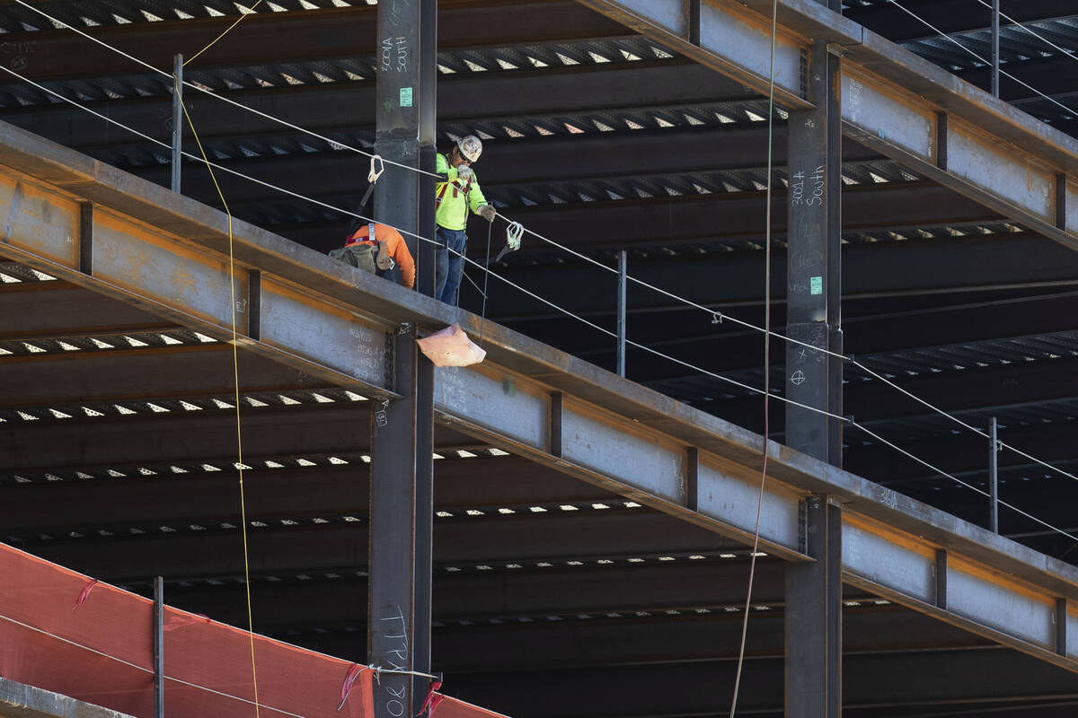 A new office building under construction next to Las Vegas Ballpark in Summerlin Parkway is see ...