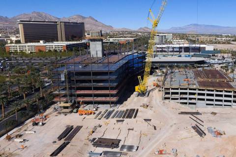 A new office building under construction next to Las Vegas Ballpark at 1700 S. Pavilion Center ...