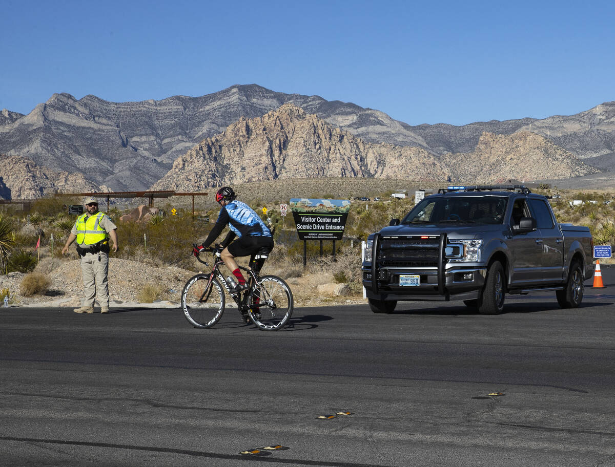 The Red Rock Canyon scenic loop is closed as the Las Vegas Metropolitan police is investigating ...