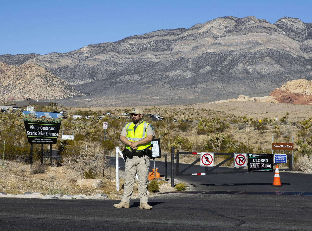 The Red Rock Canyon scenic loop is closed as the Las Vegas Metropolitan police is investigating ...
