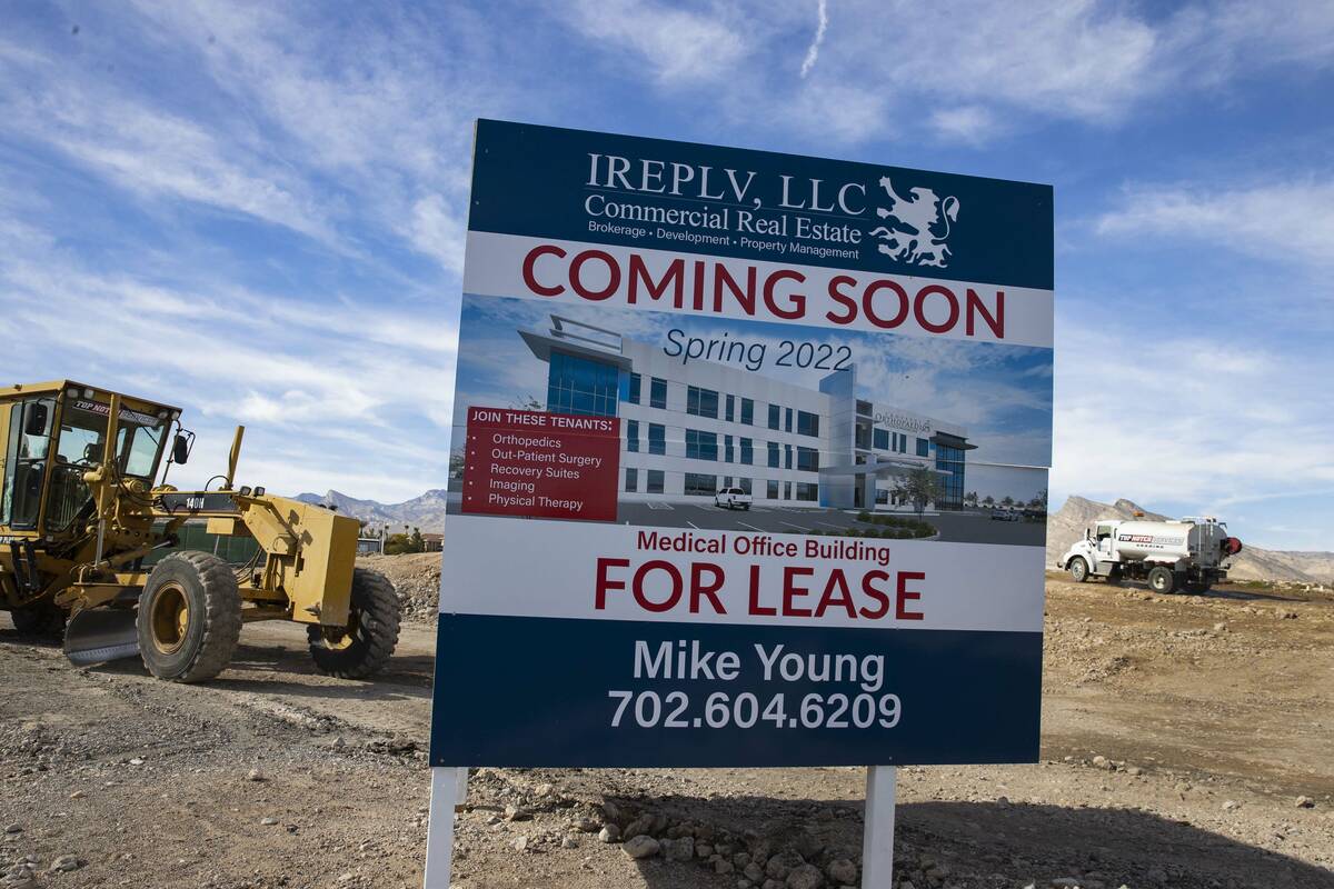 A construction site where Queensridge Medical Center, a three-story medical office building, is ...