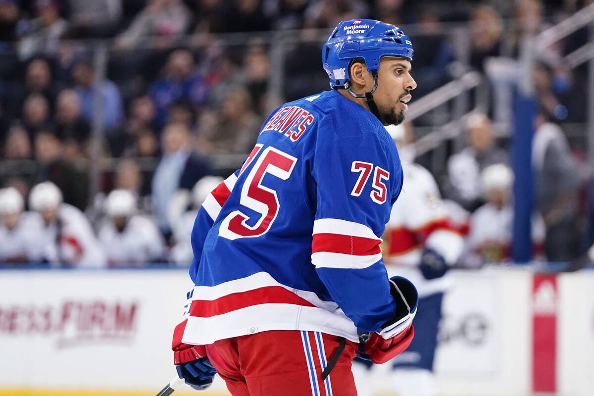 New York Rangers' Ryan Reaves (75) during the first period of an NHL hockey game against the Fl ...